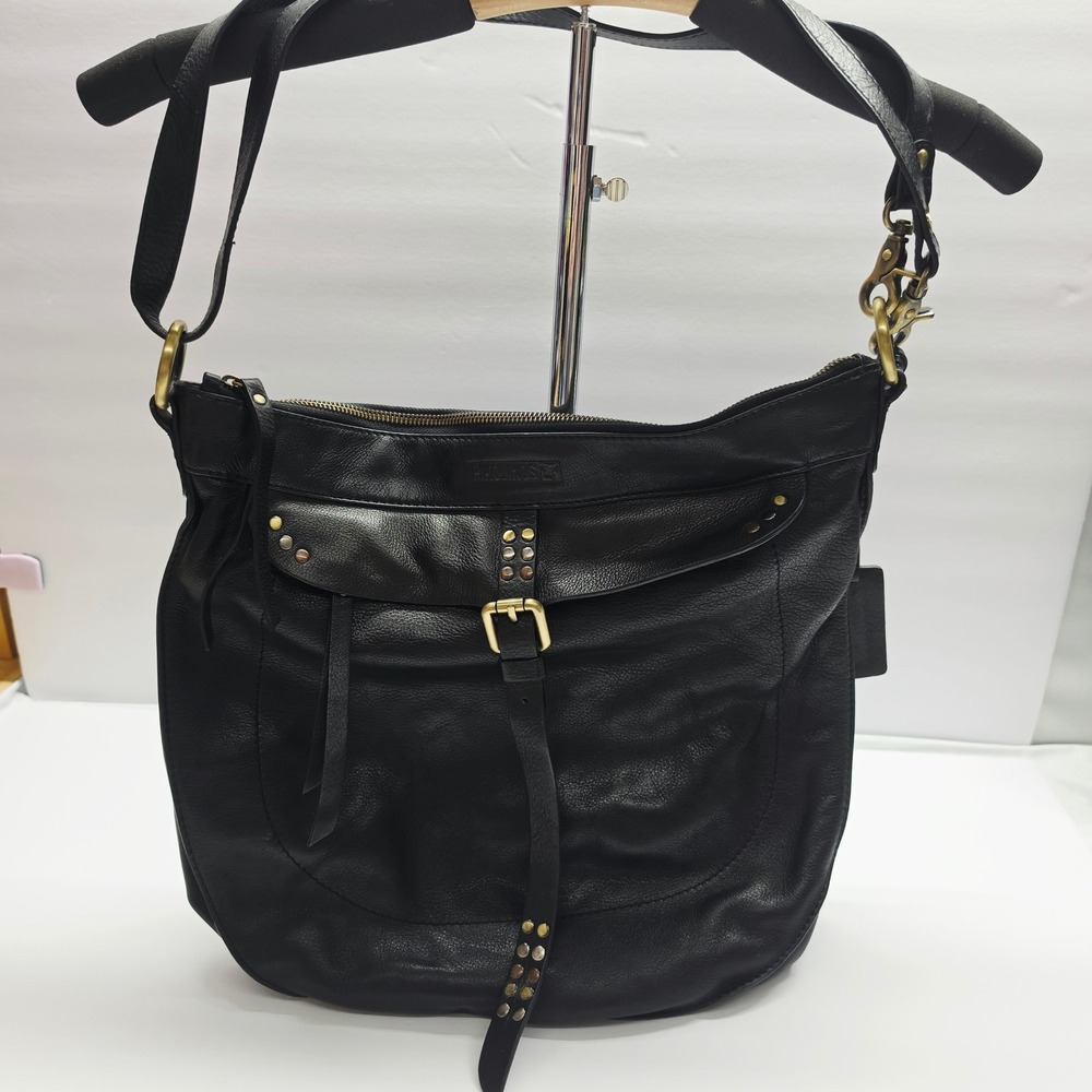 Pikolinos Bolsos Shoulder Bag Women Large Black Leather Studded Boho Crossbody